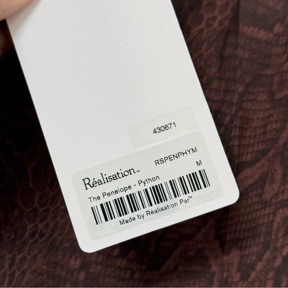 Realisation Penelope Dress Python Brown Size Medium - Picture 6 of 10